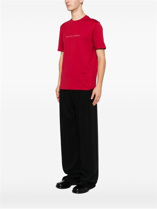 T-shirt uomo Emporio Armani rossa in jersey di cotone Pima EMPORIO ARMANI | EM004583AF13669M5150